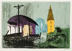 Seaton by John Piper Ch, Lithograph, sold Dec 2024