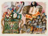 Shavuot I Signed and numbered VI/LXXXV Theo Tobiasse by Théo Tobiasse, Lithograph with carborundum etching and embossing, offered Dec 2024