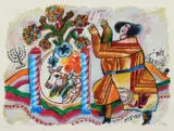 Shavuot III Signed and numbered VI/LXXXV Theo Tobiasse by Théo Tobiasse, Lithograph with carborundum etching and embossing, sold Dec 2024