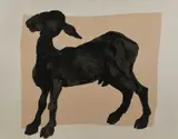 Black Goat Signed and numbered 62/70 Ryder by Sophie Ryder, Screenprint, offered Dec 2024