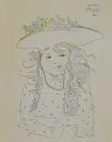 Saskia Signed by Philip Sutton, Etching, sold Dec 2024