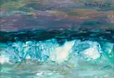The Breaking Sea by Sir William MacTaggart Pprsa Ra Frse HonRSW Lld, oil on board, sold Apr 2014