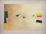 ENTER BLUE by Wilhelmina Barns-Graham, oil on board, sold Apr 2014