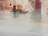 Traghetto, San Stae, Venice by William Russell Flint Ra, watercolour, sold Apr 2014