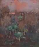 The Cabbage Girl by Ra Rsa Rsw George Henry, oil on canvas, sold Apr 2014