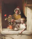 The Ebb and Flow of life by Alexander Hohenlohe Burr, oil on canvas, sold Apr 2014
