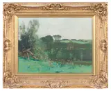Near Dalry by George Houston Rsa Rsw Rgi, oil on canvas, sold Apr 2014