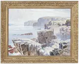 Costa Head by Stanley Cursiter Cbe Rsa Rsw, oil on canvas, sold Apr 2014