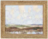 Harray Loch by Stanley Cursiter Cbe Rsa Rsw, oil on canvas, sold Apr 2014