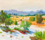 Eygalieres, Provence by Rgi DLitt John Cunningham, oil on canvas, sold Apr 2014