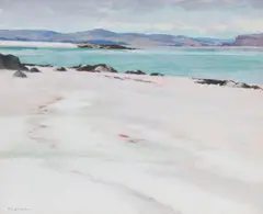 IONA (white sands looking East) by Rsa Rsw Francis Campbell Boileau Cadell, oil on panel, sold Apr 2014