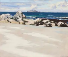 IONA (-the Island of Lunga) by Rsa Rsw Francis Campbell Boileau Cadell, oil on panel, sold Apr 2014