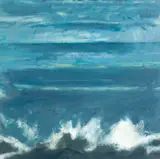 Wave Breaking L' Arcouest by John Houston Obe Rsa Rsw Rgi Ssa, oil on canvas, sold Apr 2014
