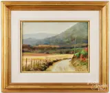 landscape by Robert A. Heuel II, acrylic on artist board, sold Feb 2026
