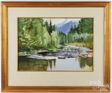 landscape by C. D. Clarke, watercolor, sold Feb 2026