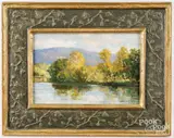 landscape by William Herbert Whiting, oil on board, sold Feb 2026