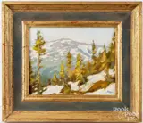 landscape by Neil Rizos, oil on artist board, sold Feb 2026