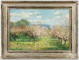landscape by William Herbert Whiting, oil on board, sold Feb 2026