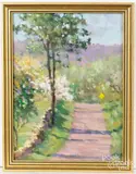 landscape by William Herbert Whiting, oil on board, sold Feb 2026