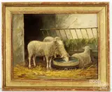 of sheep by Philippe A. de Buncey, oil on canvas, sold Feb 2026
