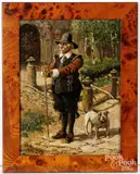 of a gentleman with a bulldog by Fritz Bergen, oil on board, sold Feb 2026