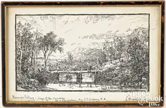 study by Jasper Francis Cropsey, pen and ink, sold Jan 2026