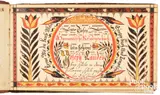 bookplate in a songbook by David Kulp, watercolor and ink on paper, sold Jan 2026