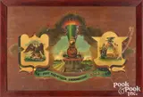 illustration for the Pennsylvania Railroad Fast Passenger Locomotive Tiger by Allen Saalburg, oil on board, sold Jan 2026