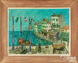 titled Le Port de St. Mandrier by Paul Augustin Aizpiri, oil on canvas, sold Jan 2026