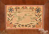 fraktur birth certificate for Catherina Miller by Johann Conrad Gilbert, ink and watercolor, sold Jan 2026