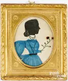 and hollowcut silhouette by the Puffy Sleeve Artist Ezra Wood, watercolor, sold Jan 2026