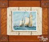 Homage to Antonio Jacobsen (The Dauntless in the America's Cup 1871) by John Yerger, oil on board, sold Jan 2026