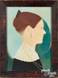 profile portrait of a young woman by Ruth Henshaw Bascom, pastel, sold Jan 2026