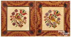 theorems of a distelfink by David Y. Ellinger, oil on velvet, sold Jan 2026