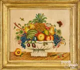 theorem of a compote of fruit by David Y. Ellinger, oil on velvet, sold Jan 2026