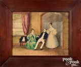 interior depicting the family of Benjamin Harrington of Shelbourne by George D'Almaine, watercolor, sold Jan 2026