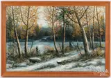 winter landscape by Victor Shearer, oil on canvas, sold Oct 2025