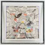 Fun and Games by Pedro Friedeberg, screenprint, sold Oct 2025