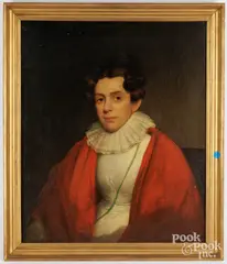 portrait of a woman by Nathaniel Jocelyn, oil on canvas, sold Oct 2025