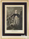 of George Washington by Thomas Cheesman, color engraving, sold Oct 2025