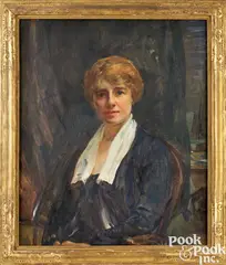 portrait of Lucy Duhring (1882-1953) by Alice Kent Stoddard, oil on canvas, sold Oct 2025