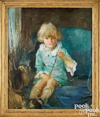 portrait of E. Digby Baltzell by Alice Kent Stoddard, oil on canvas, sold Oct 2025