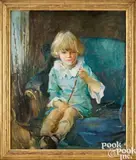 portrait of E. Digby Baltzell by Alice Kent Stoddard, oil on canvas, sold Oct 2025