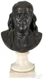 bust of Benjamin Franklin by Jean-Antoine Houdon, bronze, sold Oct 2025