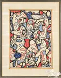 in colors Samedi tantots by Jean Dubuffet, lithograph, sold Oct 2025