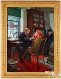 illustration by Stanley Massey Arthurs, oil on canvas, sold Oct 2025
