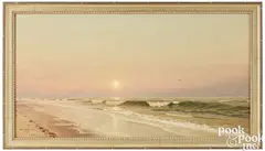 coastal scene by William Trost Richards, oil on canvas, sold Oct 2025
