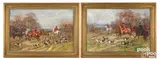 fox hunting scenes by Heywood Hardy, oil on canvas, sold Oct 2025