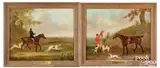 fox hunting scenes by John Francis Sartorius, oil on canvas, sold Oct 2025