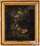 of a stag in a forest clearing by Edwin Henry Landseer, oil on canvas, offered Oct 2025